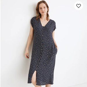 Madewell easy midi dress spring fling print size Small